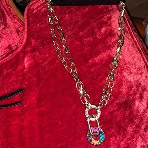 NWT BCBG 4 chain necklace 12”